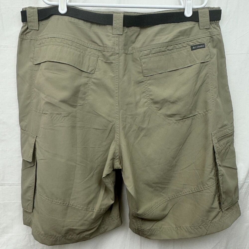 Columbia Sportswear Lightweight Nylon Belted Sport Shorts Men 42 Beige - Picture 3 of 11